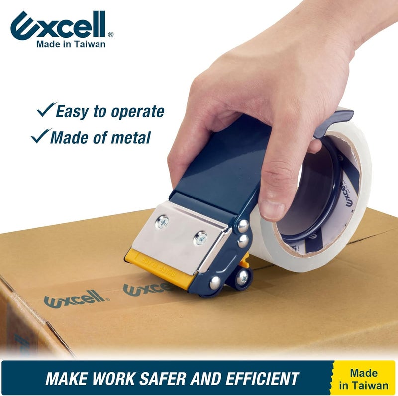 excell ET-22686 Anti-Backflow Metal Packaging Tape Dispenser (2" Wide): Ideal for Packaging, Transportation, and Box Sealing. Includes Tape Gun and 1 roll of Tape. Durable Metal Construction. - Image 5